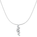 Lab-grown diamond bezel bubble drop necklace