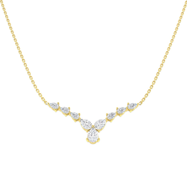 1.42ct Lab-Grown Diamond Pear Cascade Necklace