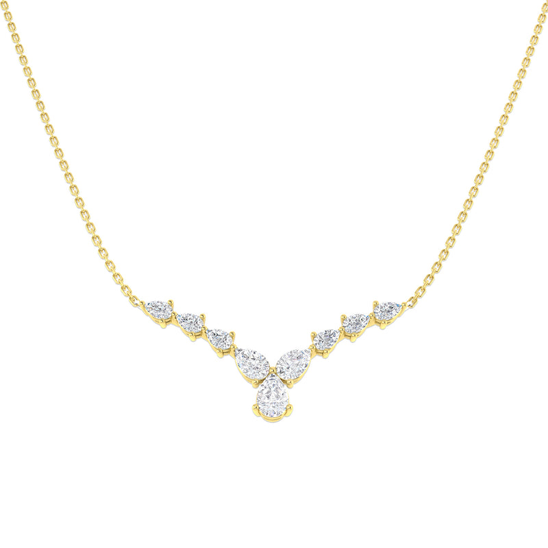 1.42ct Lab-Grown Diamond Pear Cascade Necklace