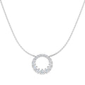 Lab-grown diamond graduated diamond circle necklace