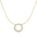 Lab-grown diamond graduated diamond circle necklace