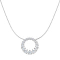 Lab-grown diamond graduated diamond circle necklace