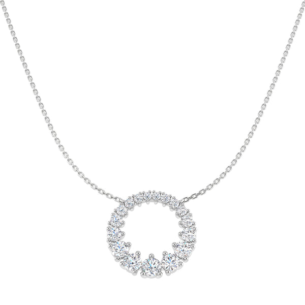 1.88ct Lab-Grown Diamond Graduated Circle Necklace