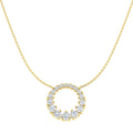 Lab-grown diamond graduated diamond circle necklace