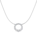 Lab-grown diamond graduated diamond circle necklace