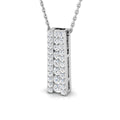Lab-grown diamond graduated diamond bar necklace