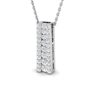 Lab-grown diamond graduated diamond bar necklace