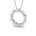 Lab-grown diamond diamond wreath pendant
