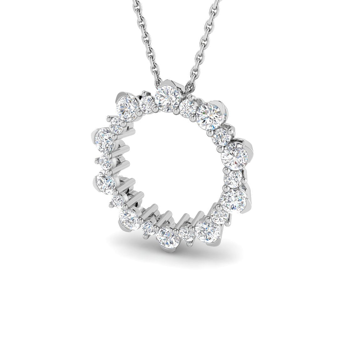 Lab-grown diamond diamond wreath pendant