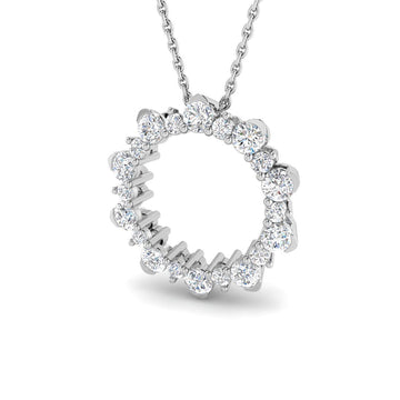 Lab-grown diamond diamond wreath pendant