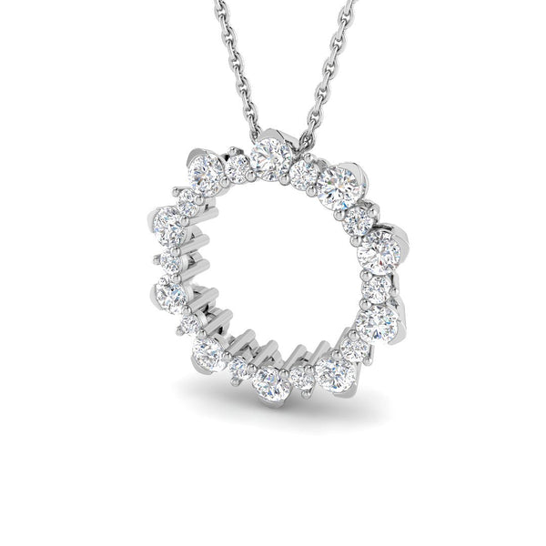 0.94ct Lab-Grown Diamond Wreath Pendant