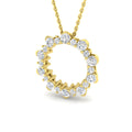 Lab-grown diamond diamond wreath pendant