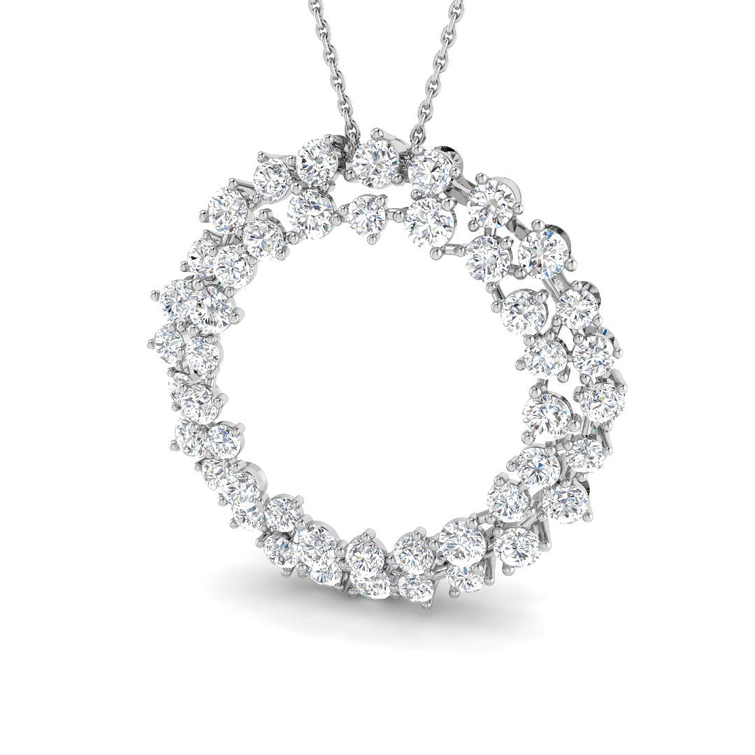 Lab-grown diamond graduated diamond wreath necklace