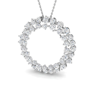 Lab-grown diamond graduated diamond wreath necklace