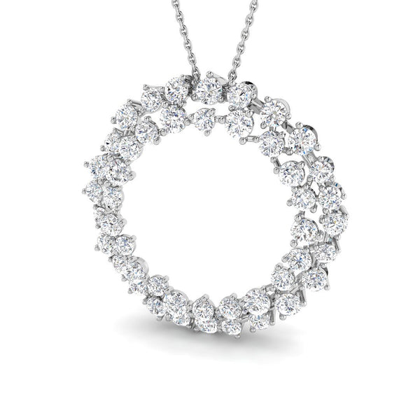 3.06ct Lab-Grown Diamond Graduated Wreath Necklace