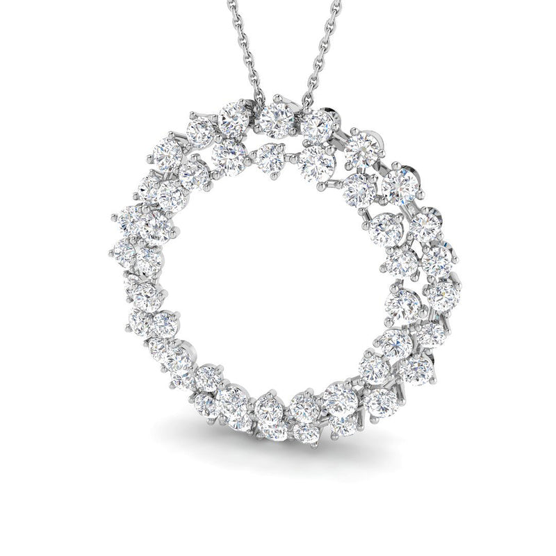 3.06ct Lab-Grown Diamond Graduated Wreath Necklace
