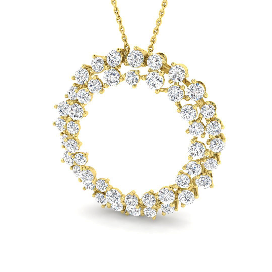 Lab-grown diamond graduated diamond wreath necklace