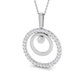 Lab-grown diamond double circle necklace