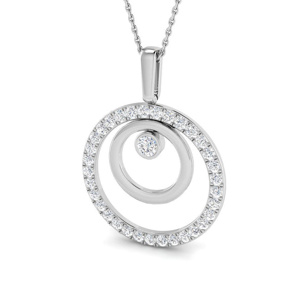 0.83ct Lab-Grown Diamond Double Circle Necklace