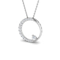 Lab-grown diamond open circle pendant