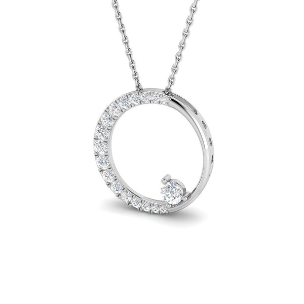 0.36ct Lab-Grown Diamond Open Circle Pendant