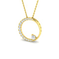 Lab-grown diamond open circle pendant
