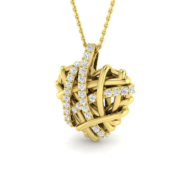0.40ct Lab-Grown Diamond Ribbon Knot Pendant