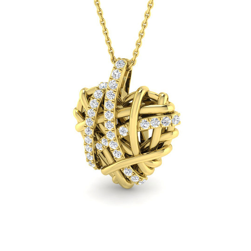 0.40ct Lab-Grown Diamond Ribbon Knot Pendant
