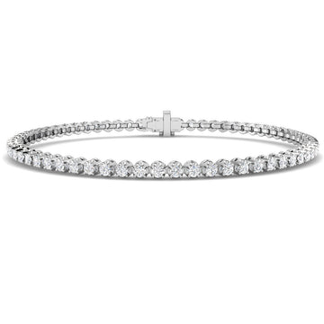 1.92ct Lab-Grown Diamond Round Tennis Bracelet in 9ct White Gold