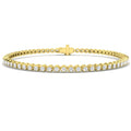 1.92ct Lab-Grown Diamond Round Tennis Bracelet in 9ct Yellow Gold