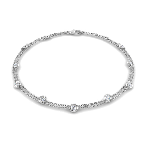 0.49ct Lab-Grown Diamond Station Bracelet