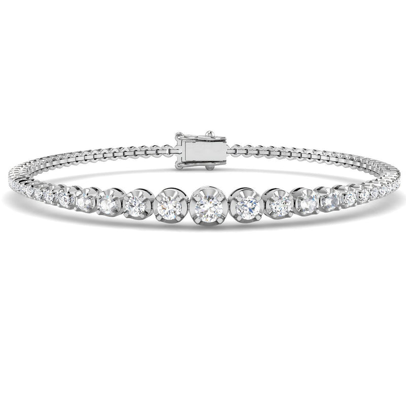 1.76ct Lab-Grown Diamond Graduated Tennis Bracelet