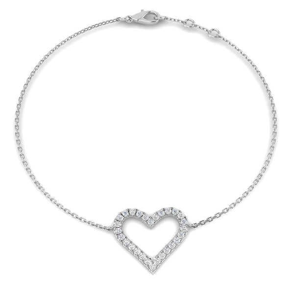 0.25ct Lab-Grown Diamond Heart Bracelet