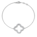 0.34ct Lab-Grown Diamond Clover Bracelet in 9ct White Gold