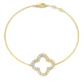 0.34ct Lab-Grown Diamond Clover Bracelet in 9ct Yellow Gold