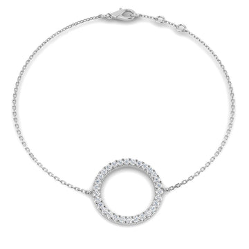 0.32ct Lab-Grown Diamond Circle Bracelet in 9ct White Gold
