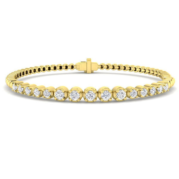 1.05ct Lab-Grown Diamond Graduated Tennis Bracelet