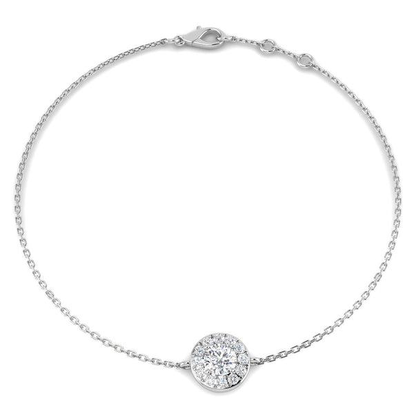 0.51ct Lab-Grown Diamond Halo Bracelet