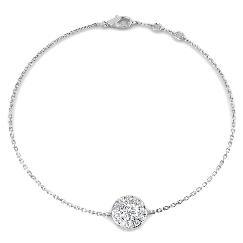 0.51ct Lab-Grown Diamond Halo Bracelet