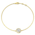 0.51ct Lab-Grown Diamond Halo Bracelet in 9ct Yellow Gold