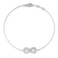 0.28ct Lab-Grown Diamond Infinity Bracelet – white metal