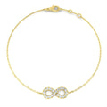 0.28ct Lab-Grown Diamond Infinity Bracelet – yellow gold view 2