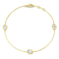 1.12ct Lab-Grown Diamond Oval Trilogy Bracelet in 9ct Yellow Gold