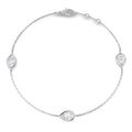 1.13ct Lab-Grown Diamond Pear Trilogy Bracelet in 9ct White Gold