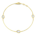1.13ct Lab-Grown Diamond Pear Trilogy Bracelet in 9ct Yellow Gold