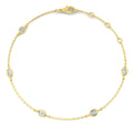 0.26ct Lab-Grown Diamond Oval Station Bracelet in 9ct Yellow Gold