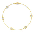 0.75ct Lab-Grown Diamond Oval Station Bracelet in 9ct Yellow Gold