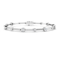 0.94ct Lab-Grown Diamond Bar Link Bracelet in 9ct White Gold