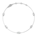 0.57ct Lab-Grown Diamond Emerald-Cut Station Bracelet in 9ct White Gold