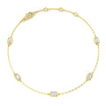 0.57ct Lab-Grown Diamond Emerald-Cut Station Bracelet in 9ct Yellow Gold